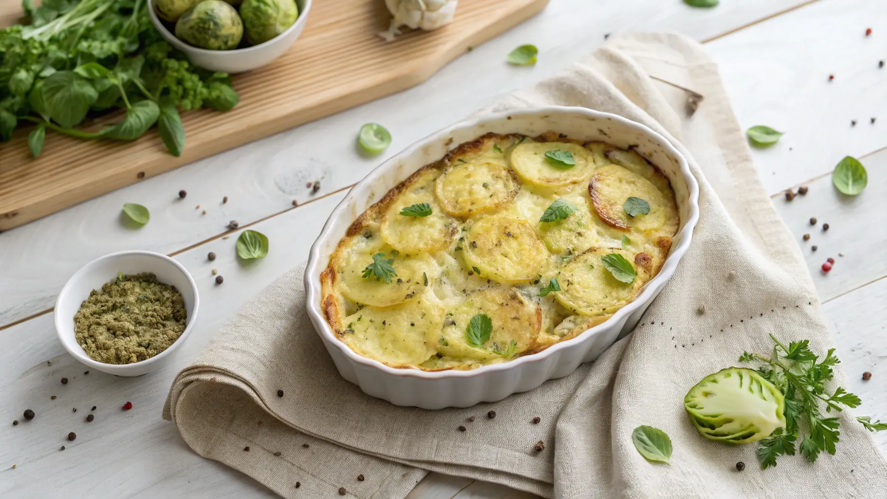 Rosenkohl-Kartoffel-Auflauf