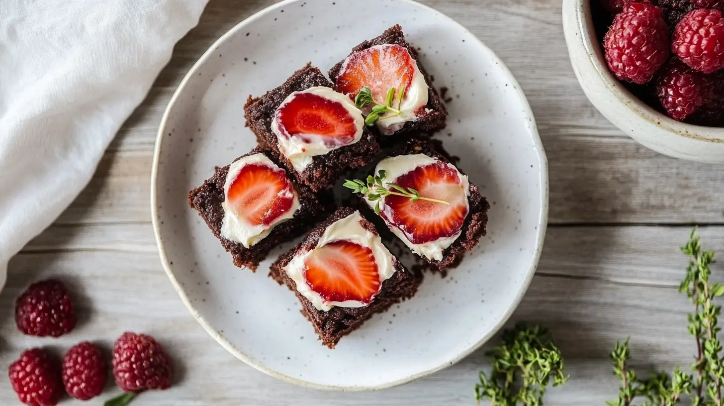 Erdbeer-Brownies mit