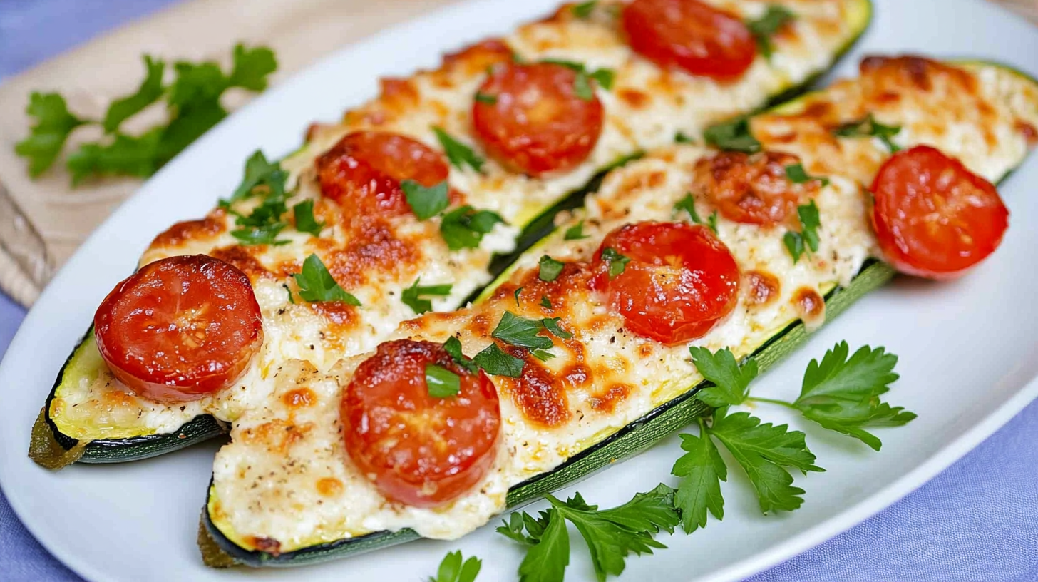 Gebackene Zucchini mit Mozzarella und Tomaten – Einfach & Lecker