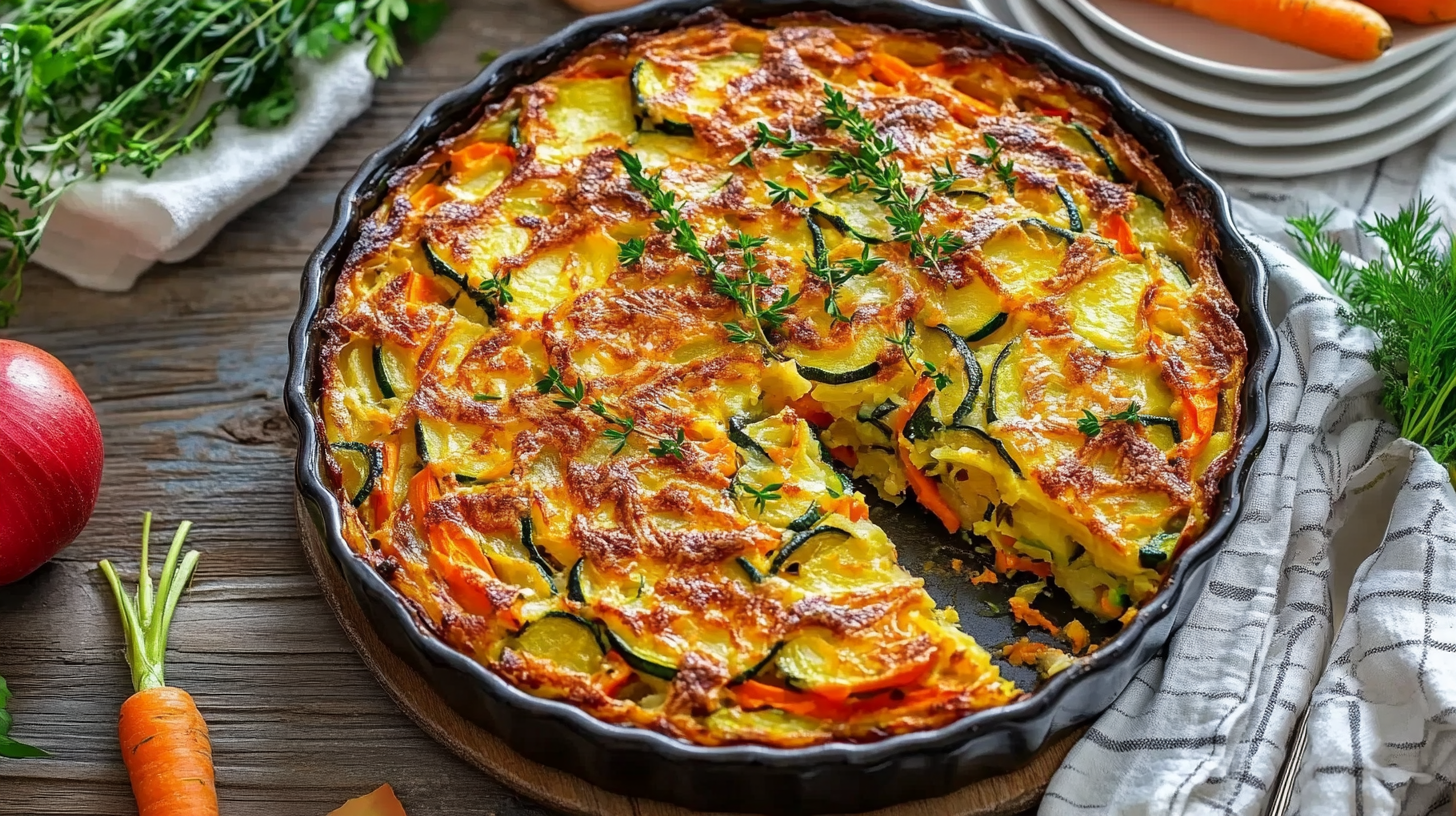 Vegetarischer Kartoffelauflauf mit Zucchini und Karotten: Ein Herbstlicher Genuss